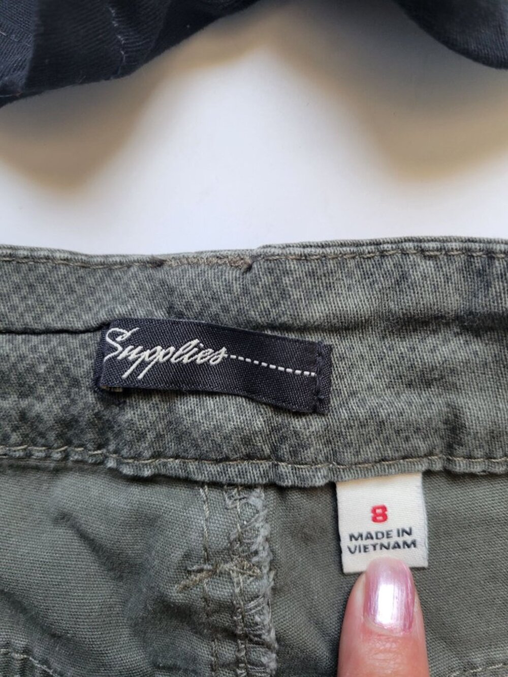 Nordstrom Suppliers 1 Black 1 Snake Green Pattern Shorts Size 8 Casual Versatile - Picture 3 of 8